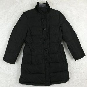 Ann Taylor Loft‎ Womens Parka Puffer Jacket Black Feather Full Zip Insulated SP